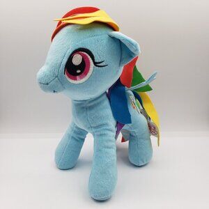 2014 Hasbro My Little Pony Rainbow Dash 12” Tall Plush Blue Horse / CC